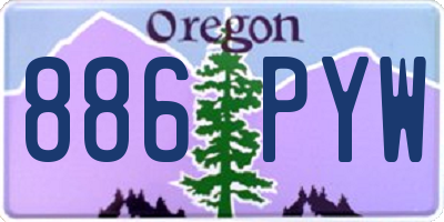 OR license plate 886PYW