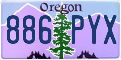 OR license plate 886PYX
