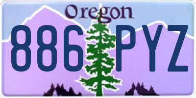OR license plate 886PYZ