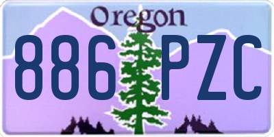 OR license plate 886PZC