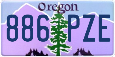 OR license plate 886PZE