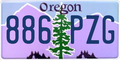 OR license plate 886PZG