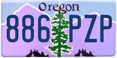 OR license plate 886PZP