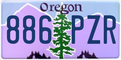OR license plate 886PZR