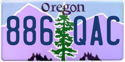 OR license plate 886QAC