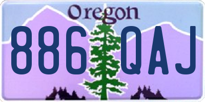 OR license plate 886QAJ
