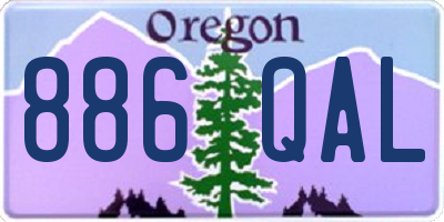OR license plate 886QAL