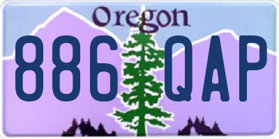 OR license plate 886QAP