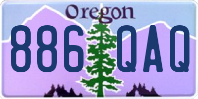 OR license plate 886QAQ