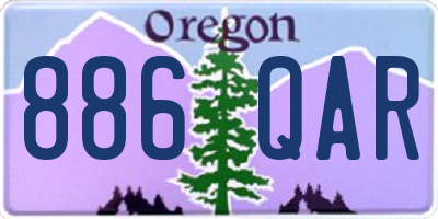OR license plate 886QAR
