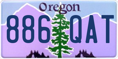 OR license plate 886QAT