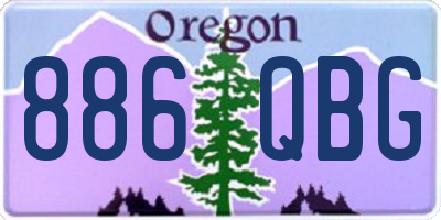 OR license plate 886QBG