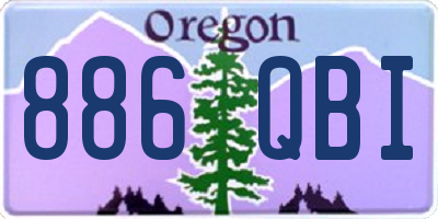 OR license plate 886QBI