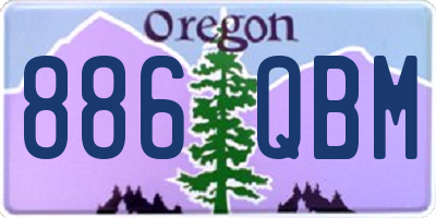 OR license plate 886QBM