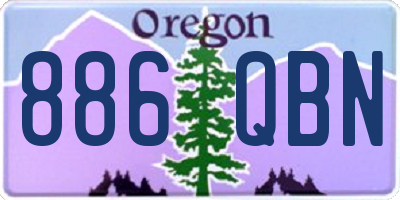 OR license plate 886QBN