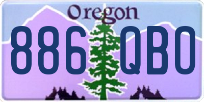 OR license plate 886QBO