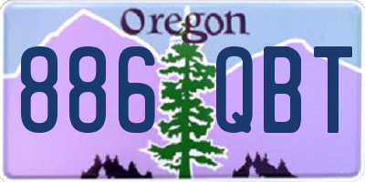 OR license plate 886QBT
