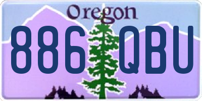 OR license plate 886QBU