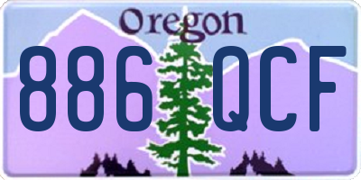 OR license plate 886QCF