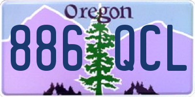 OR license plate 886QCL