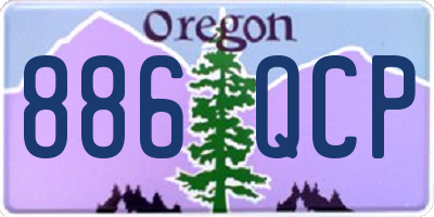OR license plate 886QCP