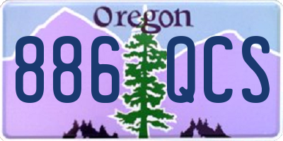 OR license plate 886QCS