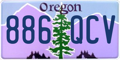 OR license plate 886QCV