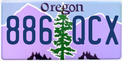 OR license plate 886QCX