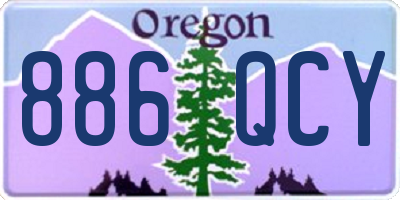 OR license plate 886QCY