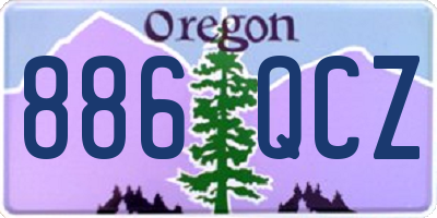 OR license plate 886QCZ