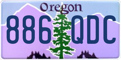 OR license plate 886QDC
