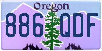 OR license plate 886QDF