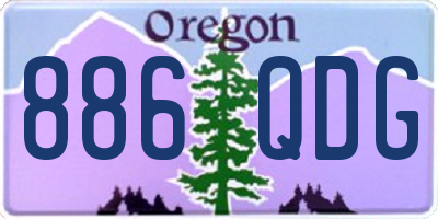 OR license plate 886QDG