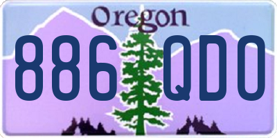OR license plate 886QDO