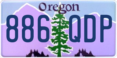 OR license plate 886QDP