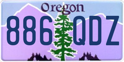 OR license plate 886QDZ