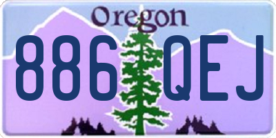 OR license plate 886QEJ
