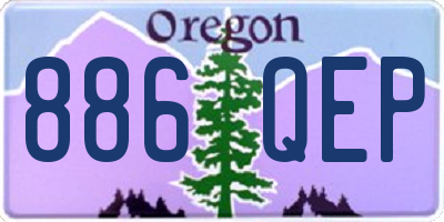 OR license plate 886QEP