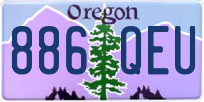OR license plate 886QEU