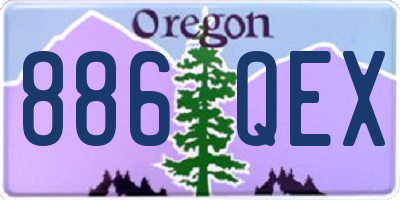 OR license plate 886QEX