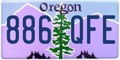 OR license plate 886QFE