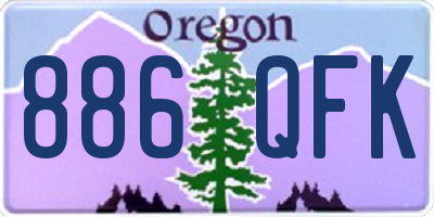 OR license plate 886QFK