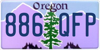 OR license plate 886QFP