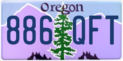 OR license plate 886QFT