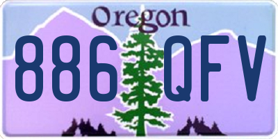OR license plate 886QFV
