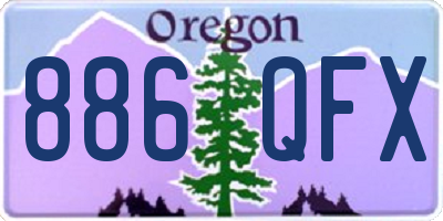 OR license plate 886QFX