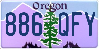 OR license plate 886QFY