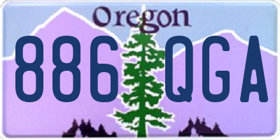OR license plate 886QGA