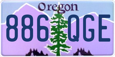 OR license plate 886QGE