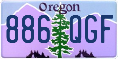 OR license plate 886QGF